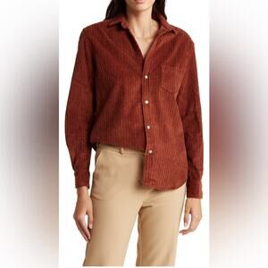 NWT New Frank & Eileen “Eileen” Relaxed Fit Corduroy Button-Up Shirt Size S
